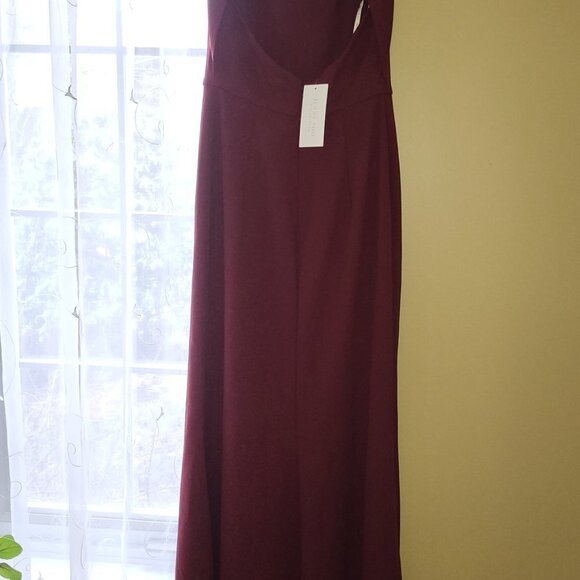 Jenny Yoo - NWT Gia Open Back Boatneck Fit and Flare Crepe Gown Size 2 - Picture 4 of 7